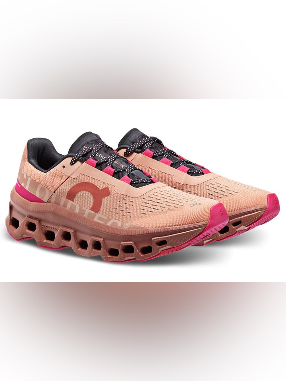 On Running Women's Cloudmonster Sneakers in Rose / Cork Size 8.5